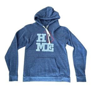 Mitten State Michigan Home Hoodie Hooded Sweatshirt Medium Navy USA